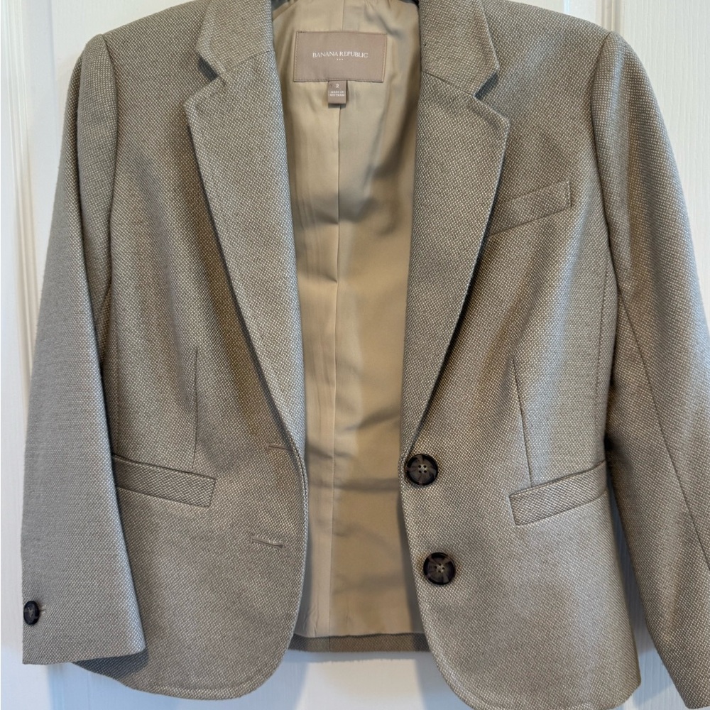 Banana Republic Light Gray Blazer